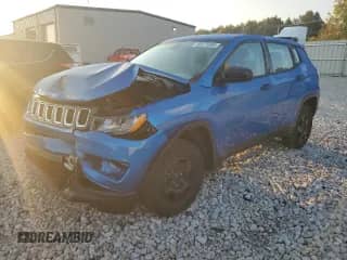 2019 Jeep Compass Sport z VIN 3C4NJDAB9KT658934, wystawiony jako Copart lot #80175385 z przebiegiem 76 501 mil mil oraz Czysty tytuł • Clean title. Historia ofert i sprzedaży dostępna na DreamBid. Obrazek 1.