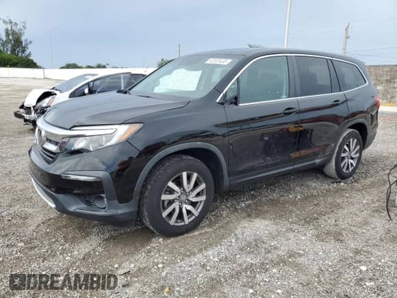 2021 Honda Pilot EX-L with VIN 5FNYF5H50MB044229, listed as a Copart auction lot 62938435 with 54,965 mi miles and Salvage title. Bid and sale history available at DreamBid. Image 1.