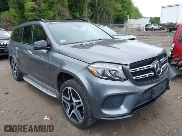 2017 Mercedes-Benz GLS 550 with VIN 4JGDF7DE1HA884191, listed as a IAAI auction lot 42513583 with 113,462 mi miles and . Bid and sale history available at DreamBid. Image 1.