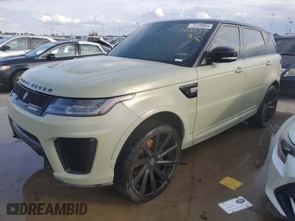 2022 Land Rover Range Rover Sport SVR with VIN SALWZ2RE0NA216483, listed as a Copart auction lot 73720854 with Not provided miles and Non repairable. Bid and sale history available at DreamBid. Image 1.