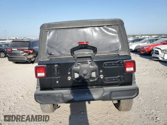 2023 Jeep Wrangler Sport with VIN 1C4HJXAG5PW573245, listed as a Copart auction lot 80710724 with 21,135 mi miles and Salvage title. Bid and sale history available at DreamBid. Image 6.