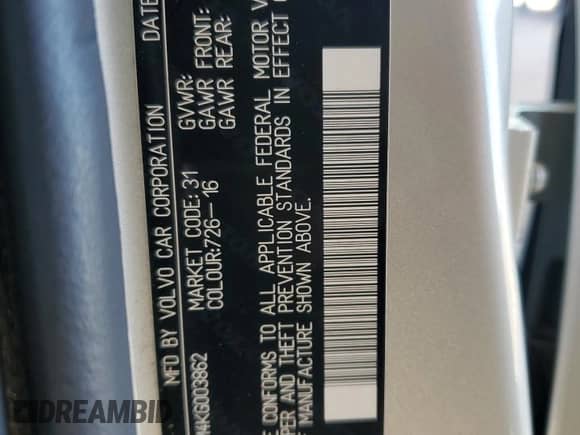 2019 Volvo S60 R-Design с VIN 7JR102FM4KG003862, выставлен на аукционе Copart как лот 80722365 с пробегом 32 343 миль миль и Списание • Salvage title. История ставок и продаж доступна на DreamBid. Изображение 13.