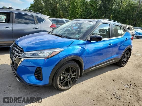 2024 Nissan Kicks SR with VIN 3N1CP5DV6RL525711, listed as a Copart auction lot 70267355 with 7,021 mi miles and Salvage title. Bid and sale history available at DreamBid. Image 1.