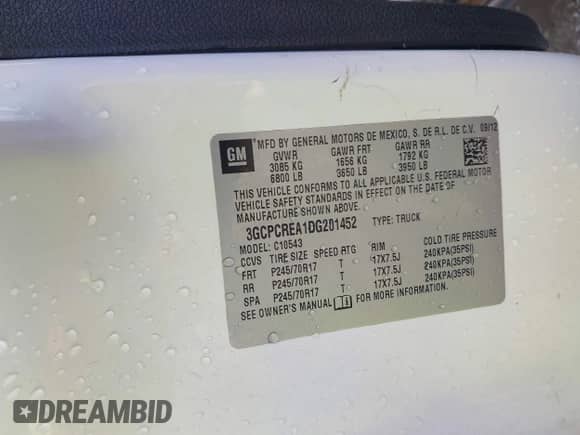 2013 Chevrolet Silverado 1500 LS z VIN 3GCPCREA1DG201452, wystawiony jako IAAI lot #43183933 z przebiegiem 217 889 mil mil oraz . Historia ofert i sprzedaży dostępna na DreamBid. Obrazek 9.