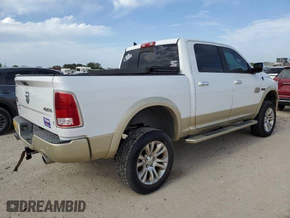 2014 Ram 1500 Longhorn z VIN 1C6RR7PM8ES409719, wystawiony jako Copart lot #53803915 z przebiegiem Nie podano mil oraz Czysty tytuł • Clean title. Historia ofert i sprzedaży dostępna na DreamBid. Obrazek 3.