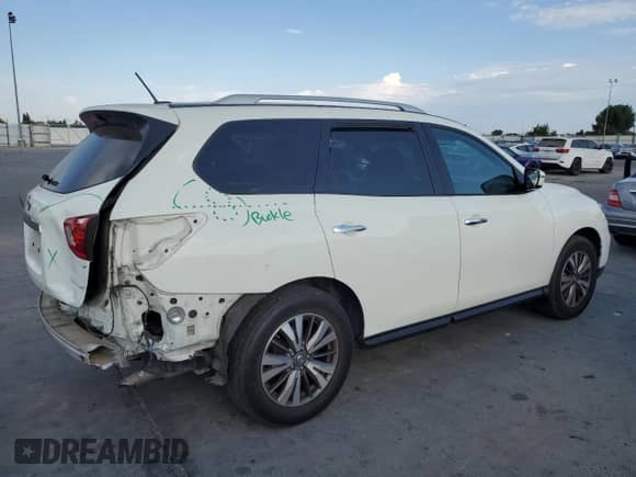 2017 Nissan Pathfinder SL with VIN 5N1DR2MN6HC637490, listed as a Copart auction lot 70321955 with 93,545 mi miles and Salvage title. Bid and sale history available at DreamBid. Image 3.