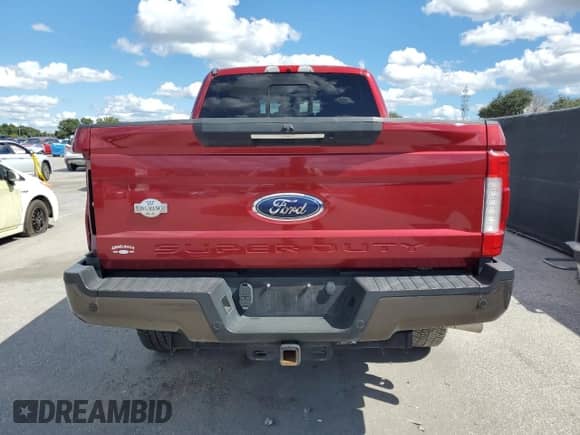 2017 Ford F-250 Lariat with VIN 1FT7W2BT8HEF31400, listed as a Copart auction lot 84266305 with 110,735 mi miles and Salvage title. Bid and sale history available at DreamBid. Image 6.