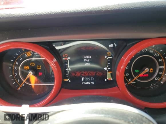 2022 Jeep Wrangler Unlimited Willys with VIN 1C4HJXDN7NW200439, listed as a Copart auction lot 68959345 with 73,445 mi miles and Clean title. Bid and sale history available at DreamBid. Image 9.