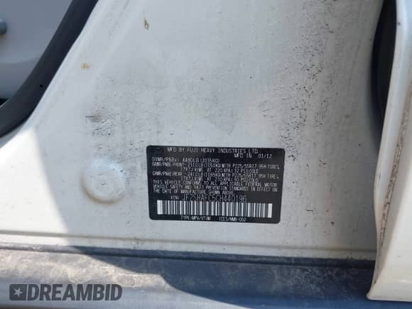 2012 Subaru Forester X Limited z VIN JF2SHAFC5CH440196, wystawiony jako IAAI lot #42883120 z przebiegiem 174 671 mil mil oraz . Historia ofert i sprzedaży dostępna na DreamBid. Obrazek 9.