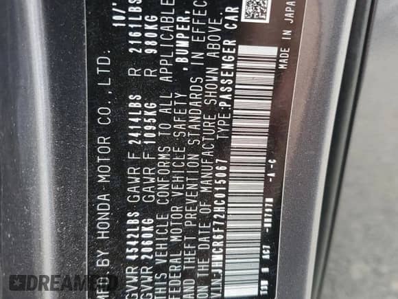 2017 Honda Accord Touring с VIN JHMCR6F72HC015067, выставлен на аукционе Copart как лот 71650045 с пробегом 132 107 миль миль и Списание • Salvage title. История ставок и продаж доступна на DreamBid. Изображение 13.