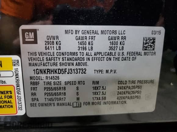 2015 Chevrolet Traverse LT with VIN 1GNKRHKD5FJ313732, listed as a Copart auction lot 80288495 with 109,726 mi miles and Salvage title. Bid and sale history available at DreamBid. Image 13.