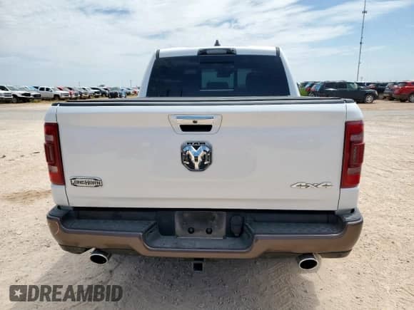 2022 Ram 1500 Longhorn with VIN 1C6SRFKT2NN308278, listed as a Copart auction lot 65649875 with 35,820 mi miles and Salvage title. Bid and sale history available at DreamBid. Image 6.