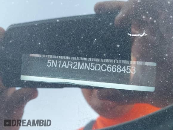2013 Nissan Pathfinder SV с VIN 5N1AR2MN5DC668453, выставлен на аукционе IAAI как лот 42044595 с пробегом 188 915 миль миль и . История ставок и продаж доступна на DreamBid. Изображение 9.
