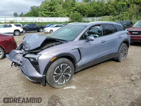 2024 Chevrolet Blazer EV eAWD LT с VIN 3GNKDBRJ6RS230966, выставлен на аукционе Copart как лот 68696714 с пробегом Не указан миль и Списание • Salvage title. История ставок и продаж доступна на DreamBid. Изображение 1.