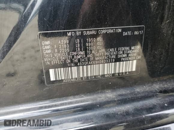 2017 Subaru Impreza Special Sports z VIN 4S3GKAK69H3623319, wystawiony jako Copart lot #66856605 z przebiegiem 100 736 mil mil oraz Szkoda całkowita • Salvage title. Historia ofert i sprzedaży dostępna na DreamBid. Obrazek 13.