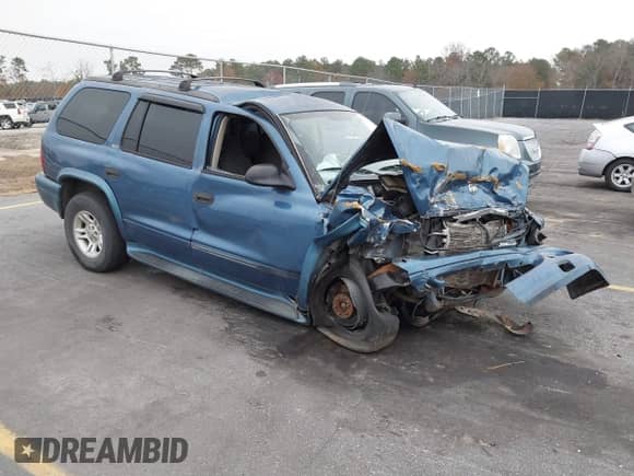 2002 Dodge Durango with VIN 1B8HR48N22F144208, listed as a IAAI auction lot 41101004 with Not provided miles and . Bid and sale history available at DreamBid. Image 1.