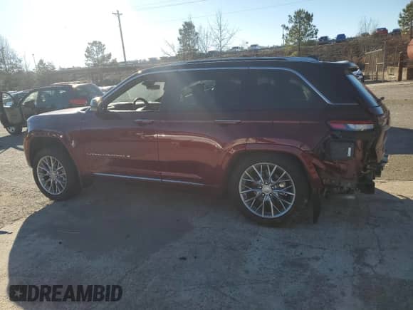 2023 Jeep Grand Cherokee Summit with VIN 1C4RJHEG3P8827513, listed as a Copart auction lot 87639625 with 18,422 mi miles and Salvage title. Bid and sale history available at DreamBid. Image 2.