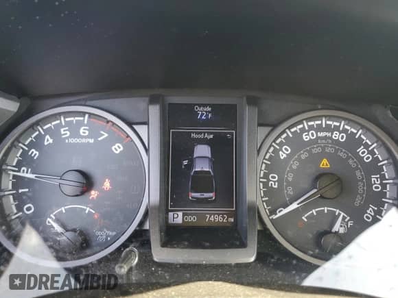 2019 Toyota Tacoma SR5 with VIN 3TMAZ5CNXKM082110, listed as a Copart auction lot 82571635 with 74,962 mi miles and Salvage title. Bid and sale history available at DreamBid. Image 9.