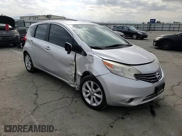 2014 Nissan Note SV with VIN 3N1CE2CPXEL357265, listed as a Copart auction lot 83812855 with 137,496 mi miles and Salvage title. Bid and sale history available at DreamBid. Image 13.