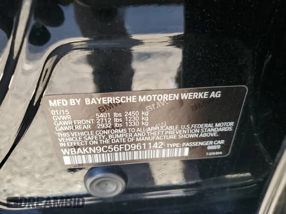 2015 BMW 5 Series 550i с VIN WBAKN9C56FD961142, выставлен на аукционе Copart как лот 43839145 с пробегом 91 553 миль миль и Списание • Salvage title. История ставок и продаж доступна на DreamBid. Изображение 12.