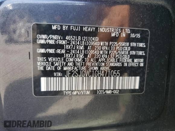 2016 Subaru Forester XT Touring z VIN JF2SJGVC1GH471055, wystawiony jako Copart lot #70824085 z przebiegiem 133 548 mil mil oraz Czysty tytuł • Clean title. Historia ofert i sprzedaży dostępna na DreamBid. Obrazek 13.