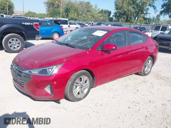 2020 Hyundai Elantra Value Edition with VIN KMHD84LF4LU028605, listed as a IAAI auction lot 43164585 with 139,818 mi miles and . Bid and sale history available at DreamBid. Image 2.