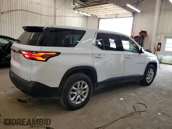 2022 Chevrolet Traverse LS с VIN 1GNEVFKW8NJ168683, выставлен на аукционе Copart как лот 66710615 с пробегом 66 052 миль миль и Списание • Salvage title. История ставок и продаж доступна на DreamBid. Изображение 3.