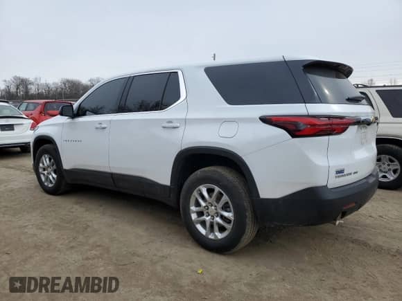 2022 Chevrolet Traverse LS z VIN 1GNEVFKW3NJ194785, wystawiony jako Copart lot #89382785 z przebiegiem 30 809 mil mil oraz Szkoda całkowita • Salvage title. Historia ofert i sprzedaży dostępna na DreamBid. Obrazek 2.