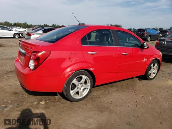 2016 Chevrolet Sonic LTZ with VIN 1G1JE5SB8G4159569, listed as a Copart auction lot 81649135 with 77,961 mi miles and Salvage title. Bid and sale history available at DreamBid. Image 3.