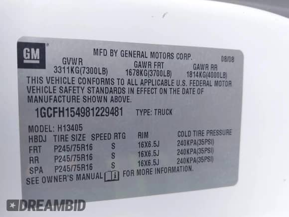 2008 Chevrolet City Express Cargo с VIN 1GCFH154981229481, выставлен на аукционе IAAI как лот 43519932 с пробегом 268 348 миль миль и . История ставок и продаж доступна на DreamBid. Изображение 9.