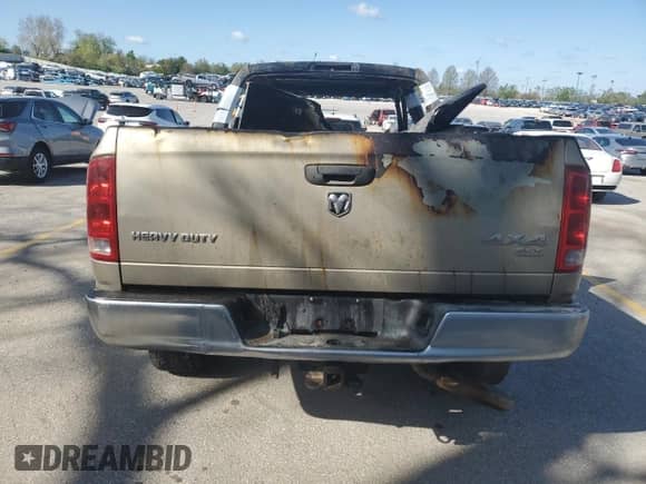 2005 Dodge 2500 SLT with VIN 3D7KS28D05G817497, listed as a Copart auction lot 52815535 with Not provided miles and Non repairable. Bid and sale history available at DreamBid. Image 6.
