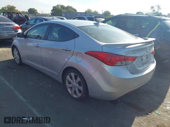 2013 Hyundai Elantra GLS with VIN 5NPDH4AE8DH315858, listed as a IAAI auction lot 43243214 with 148,582 mi miles and . Bid and sale history available at DreamBid. Image 3.