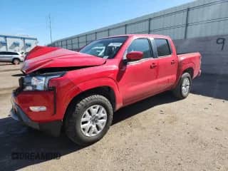 2022 Nissan Frontier SV with VIN 1N6ED1EK6NN647195, listed as a Copart auction lot 72001935 with 65,688 mi miles and Salvage title. Bid and sale history available at DreamBid. Image 1.