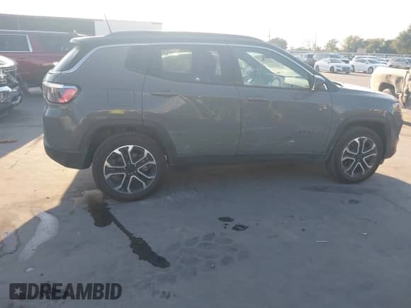 2024 Jeep Compass Limited with VIN 3C4NJDCNXRT596798, listed as a IAAI auction lot 43507175 with 49,319 mi miles and . Bid and sale history available at DreamBid. Image 13.