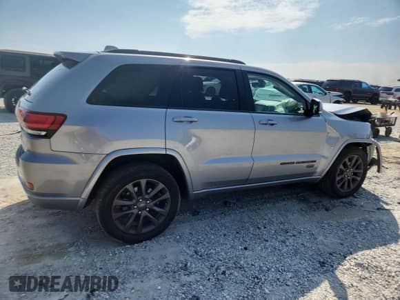 2017 Jeep Grand Cherokee Limited with VIN 1C4RJFBG9HC646827, listed as a Copart auction lot 80841965 with 161,308 mi miles and Salvage title. Bid and sale history available at DreamBid. Image 3.