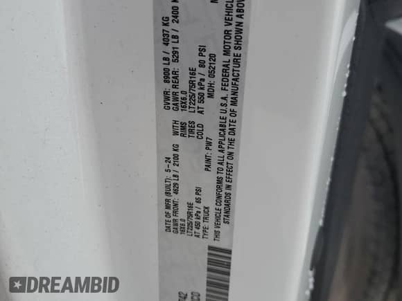 2024 Ram ProMaster Cargo Tradesman с VIN 3C6LRVVG8RE145742, выставлен на аукционе Copart как лот 80002054 с пробегом 4 576 миль миль и Списание • Salvage title. История ставок и продаж доступна на DreamBid. Изображение 12.