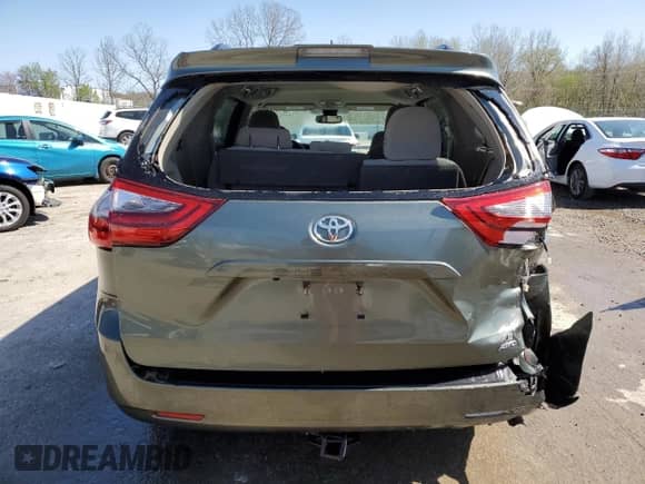 2020 Toyota Sienna LE with VIN 5TDJZ3DC3LS240743, listed as a Copart auction lot 52117865 with 93,047 mi miles and Salvage title. Bid and sale history available at DreamBid. Image 6.