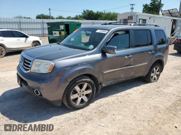 2014 Honda Pilot Touring with VIN 5FNYF3H94EB021903, listed as a Copart auction lot 71323565 with 96,054 mi miles and Salvage title. Bid and sale history available at DreamBid. Image 1.