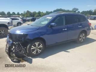 2017 Nissan Pathfinder Platinum with VIN 5N1DR2MN9HC628461, listed as a Copart auction lot 71437015 with 102,831 mi miles and Salvage title. Bid and sale history available at DreamBid. Image 1.