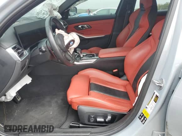 2023 BMW M3 Competition xDrive with VIN WBS43AY01PFR10341, listed as a Copart auction lot 64314395 with 9,447 mi miles and Non repairable. Bid and sale history available at DreamBid. Image 7.