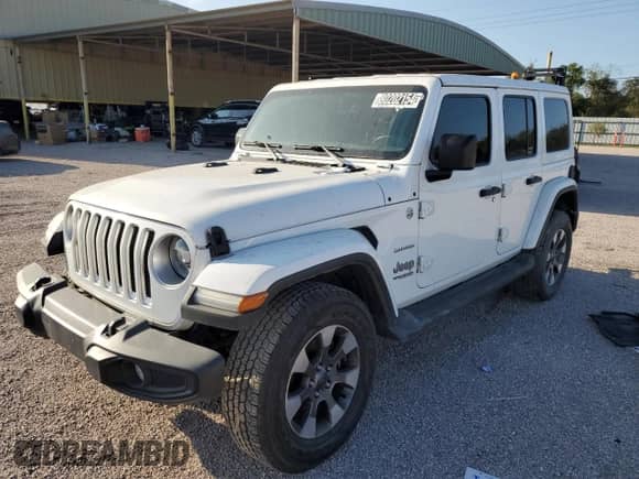 2021 Jeep Wrangler Unlimited Sahara High Altitude with VIN 1C4HJXEG4MW647079, listed as a Copart auction lot 80202154 with 92,490 mi miles and Clean title. Bid and sale history available at DreamBid. Image 1.