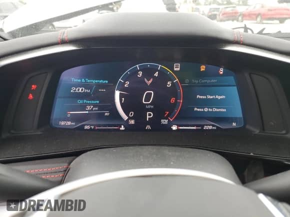 2022 Chevrolet Corvette 2LT with VIN 1G1YB2D40N5105825, listed as a Copart auction lot 69532403 with 19,728 mi miles and . Bid and sale history available at DreamBid. Image 9.