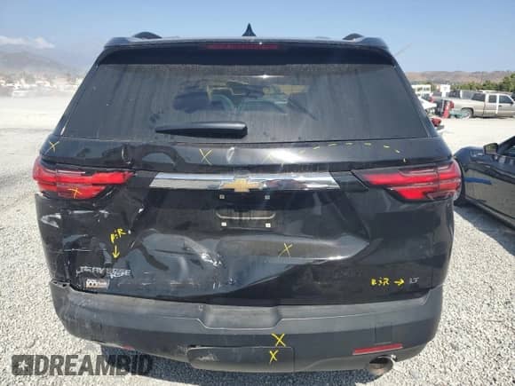 2023 Chevrolet Traverse LT with VIN 1GNERHKW4PJ201083, listed as a Copart auction lot 62030055 with 49,077 mi miles and Salvage title. Bid and sale history available at DreamBid. Image 6.