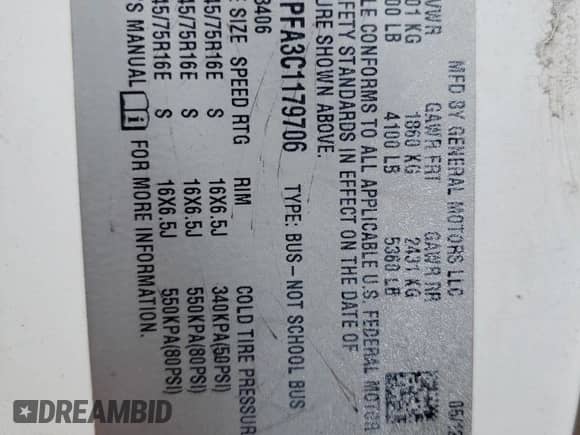 2012 Chevrolet Express Passenger 1LS с VIN 1GAWGPFA3C1179706, выставлен на аукционе Copart как лот 77379814 с пробегом 169 004 миль миль и Чистый • Clean title. История ставок и продаж доступна на DreamBid. Изображение 13.
