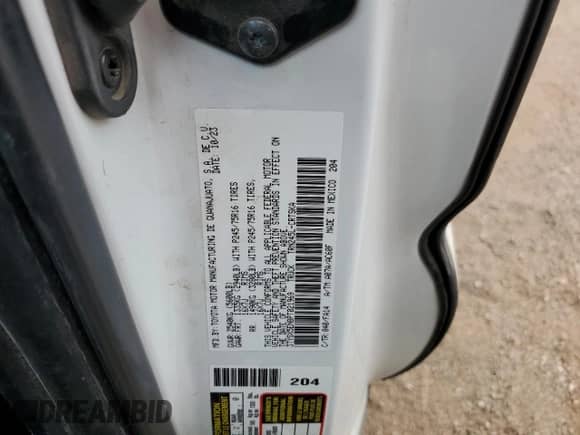 2023 Toyota Tacoma SR z VIN 3TYSX5EN8PT021969, wystawiony jako Copart lot #68471115 z przebiegiem Nie podano mil oraz Szkoda całkowita • Salvage title. Historia ofert i sprzedaży dostępna na DreamBid. Obrazek 12.