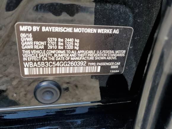 2016 BMW 5 Series 535i xDrive с VIN WBA5B3C54GG260392, выставлен на аукционе Copart как лот 65766605 с пробегом 133 230 миль миль и Списание • Salvage title. История ставок и продаж доступна на DreamBid. Изображение 12.