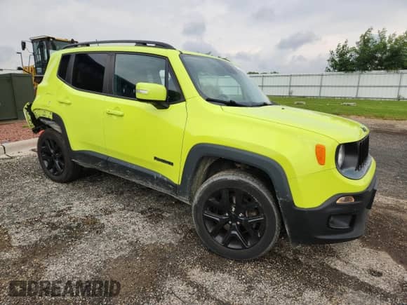 2017 Jeep Renegade Altitude with VIN ZACCJBBBXHPF05103, listed as a Copart auction lot 71092455 with 101,972 mi miles and Non repairable. Bid and sale history available at DreamBid. Image 4.