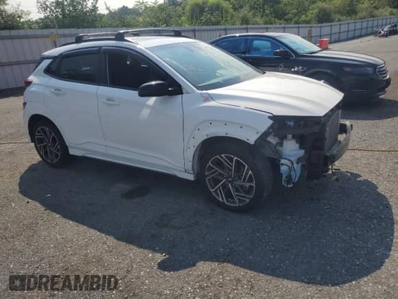 2022 Hyundai Kona N Line z VIN KM8K3CA35NU787355, wystawiony jako Copart lot #69204025 z przebiegiem 32 686 mil mil oraz Szkoda całkowita • Salvage title. Historia ofert i sprzedaży dostępna na DreamBid. Obrazek 4.