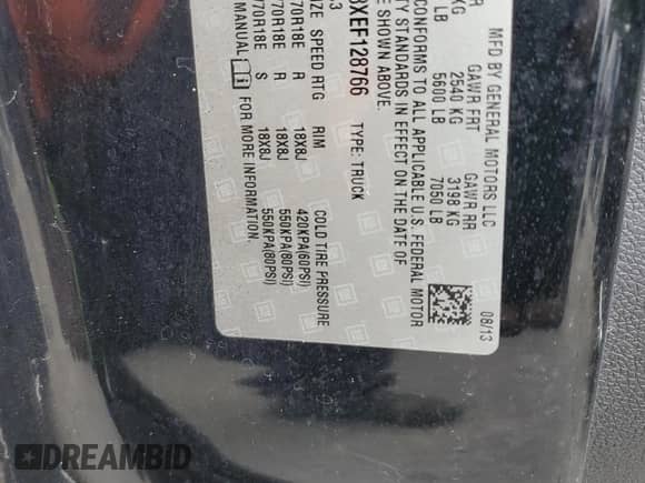 2014 Chevrolet Silverado 3500HD SRW LTZ z VIN 1GC4K1E8XEF128766, wystawiony jako Copart lot #90458265 z przebiegiem Nie podano mil oraz Czysty tytuł • Clean title. Historia ofert i sprzedaży dostępna na DreamBid. Obrazek 13.