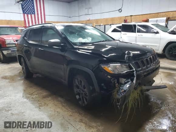 2021 Jeep Compass 80th Anniversary with VIN 3C4NJDEB7MT537168, listed as a Copart auction lot 81947115 with 35,696 mi miles and Non repairable. Bid and sale history available at DreamBid. Image 4.